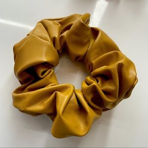 Perfect Thick Leather Scrunchie Hair tie hair band vegan fall colors Trendy